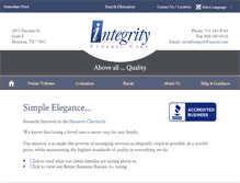 Tablet Screenshot of integrityfuneral.com